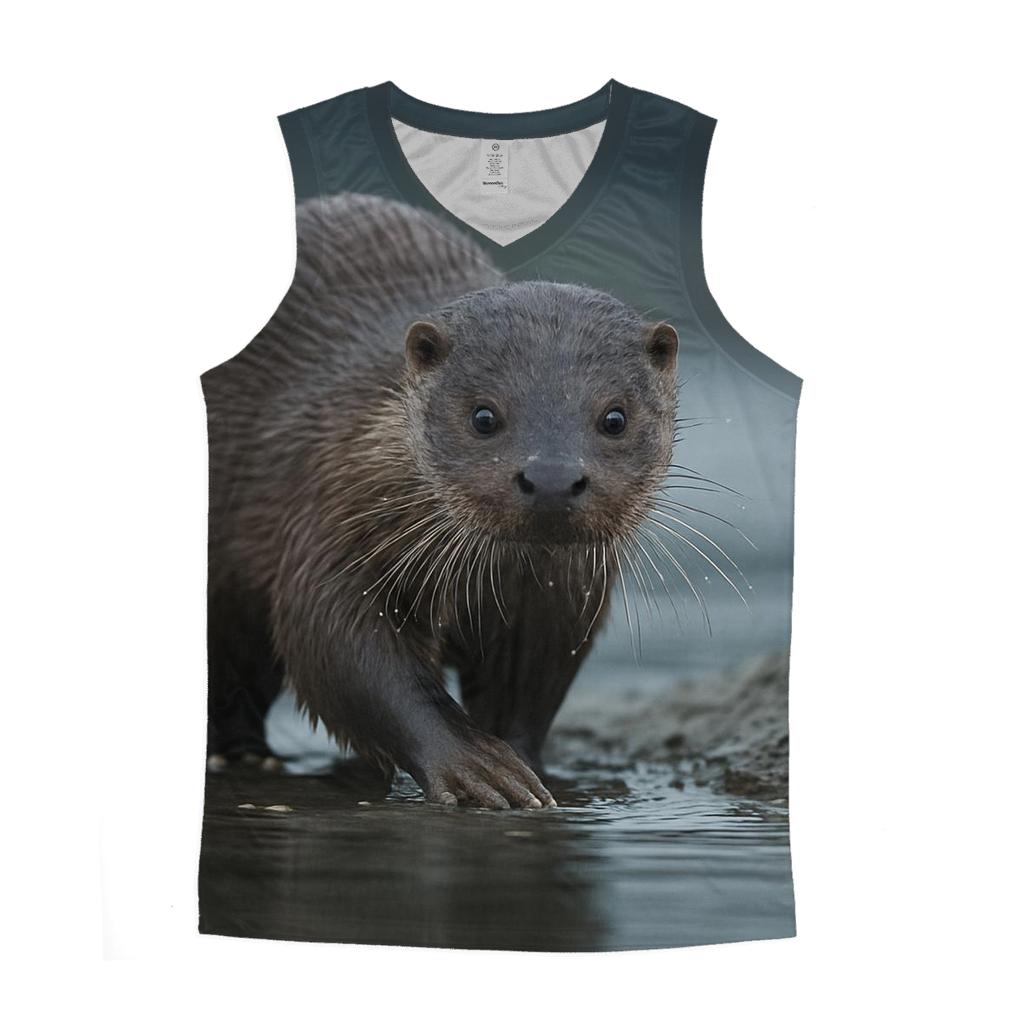 Estuary Drift — Eurasian Otter designer workout tanks