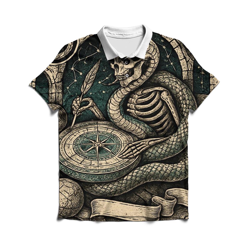 Eternal Ouroboros Cartographer custom polo shirts
