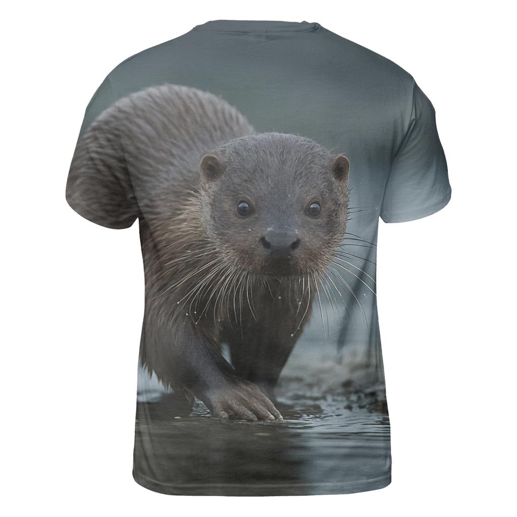 Estuary Drift — Eurasian Otter statement graphic shirts