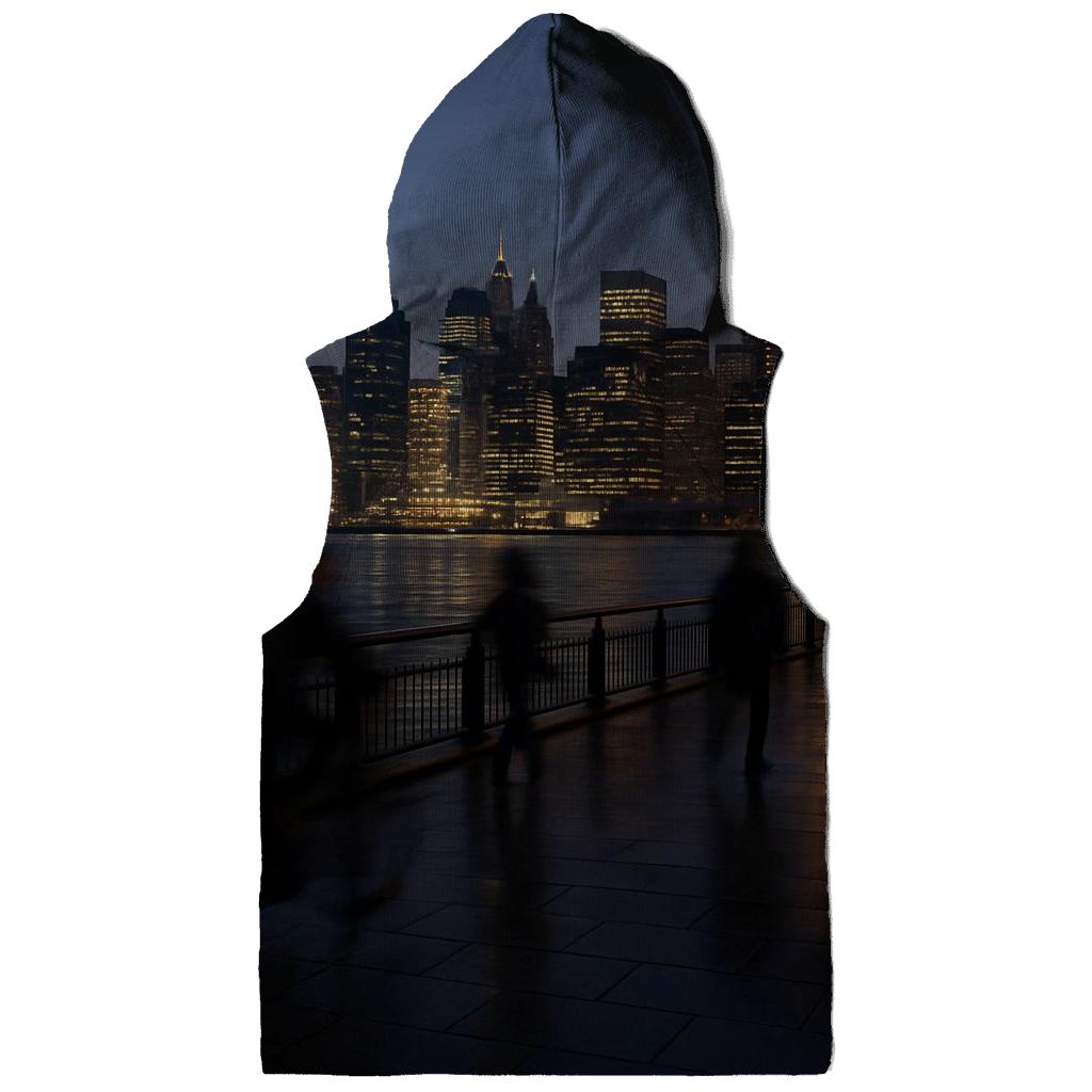 Hudson River Rush Hour Panorama pullover hoodies
