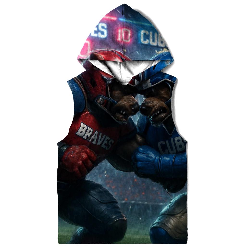 Gridiron Showdown Braves Vs Cubs Clash premium hoodies