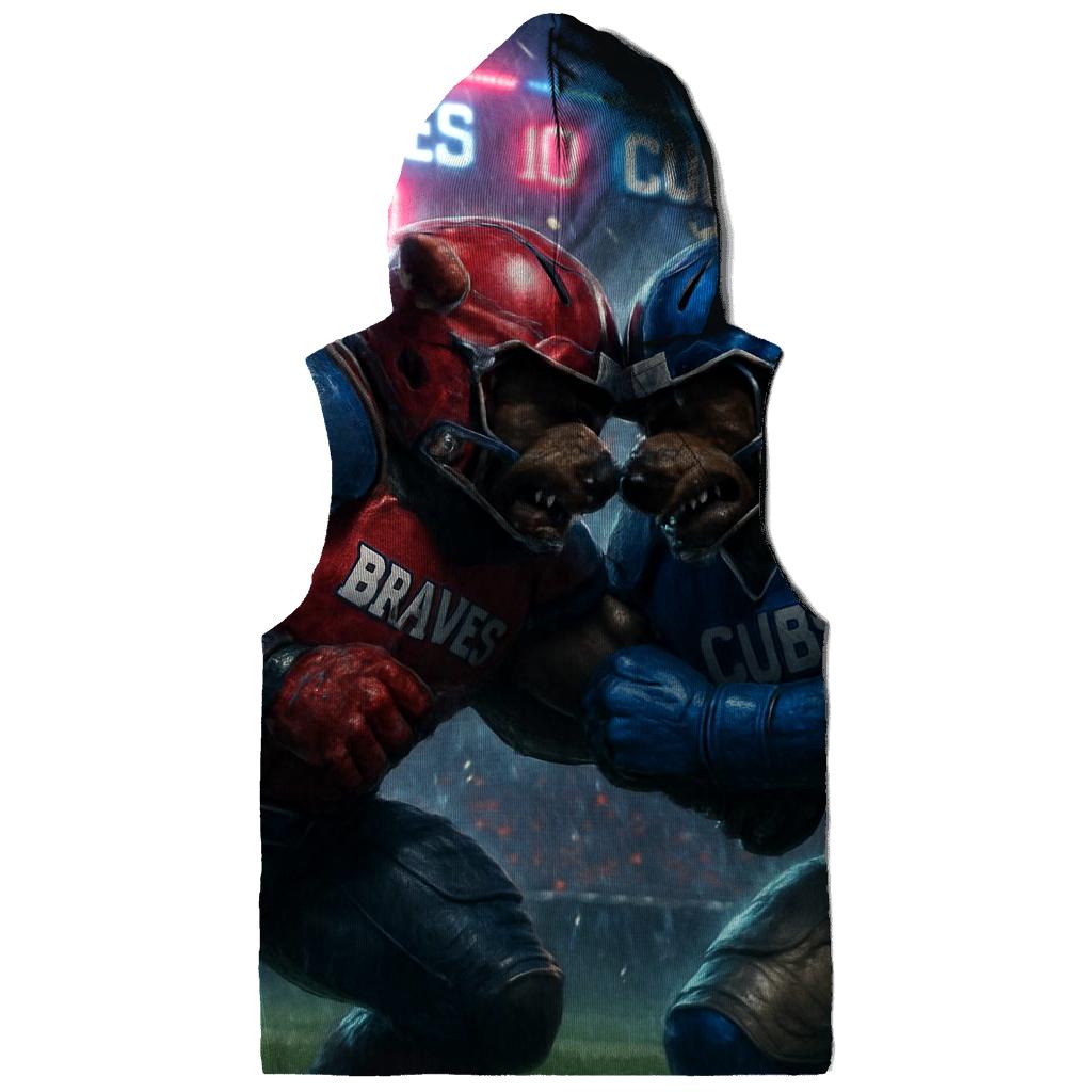Gridiron Showdown Braves Vs Cubs Clash premium hoodies