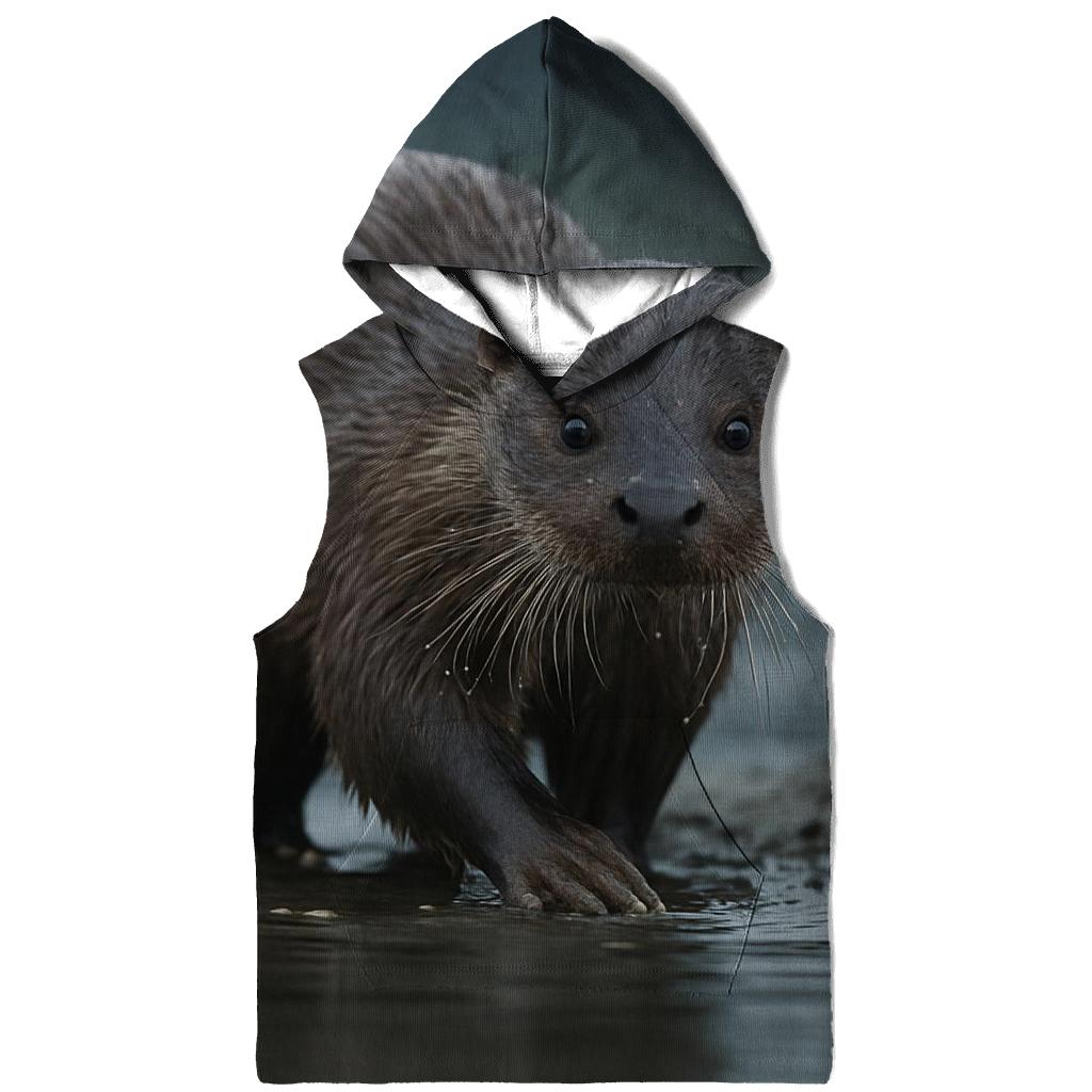 Estuary Drift — Eurasian Otter designer hoodies