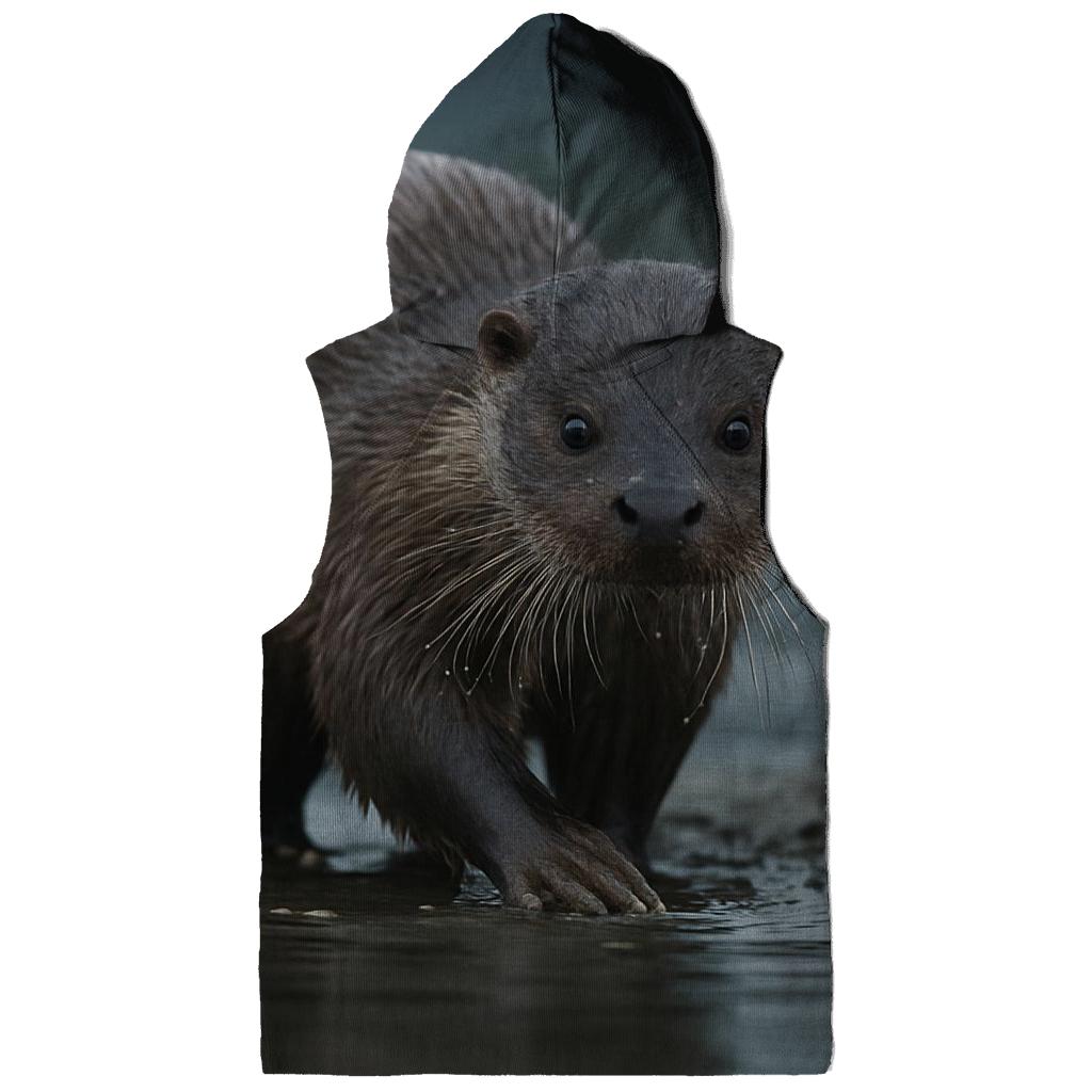 Estuary Drift — Eurasian Otter designer hoodies