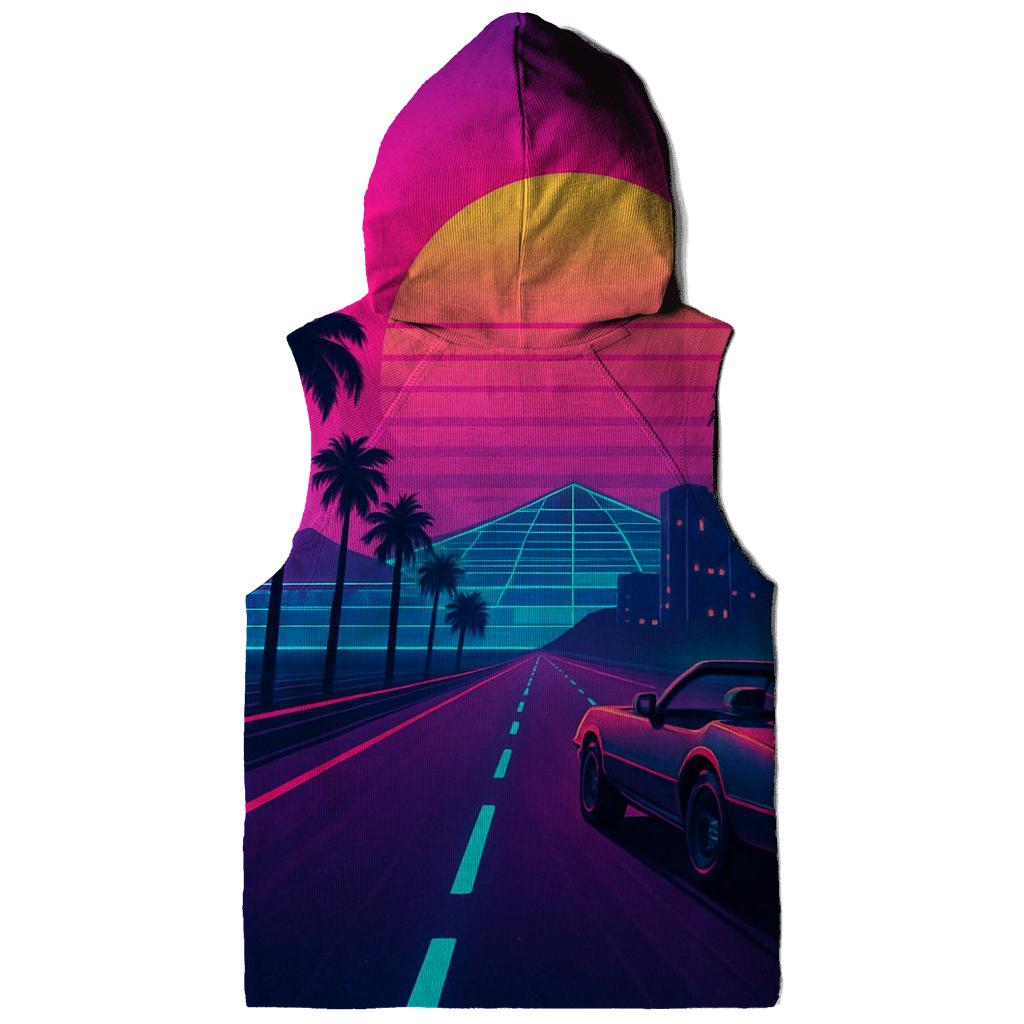 Neon Horizon Roadtrip zip-up hoodies