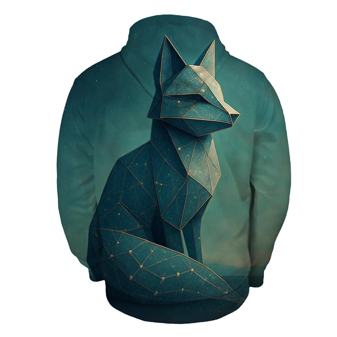 Celestial Origami Fox premium hoodies