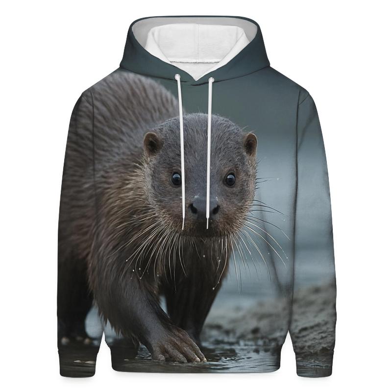 Estuary Drift — Eurasian Otter lightweight hoodies
