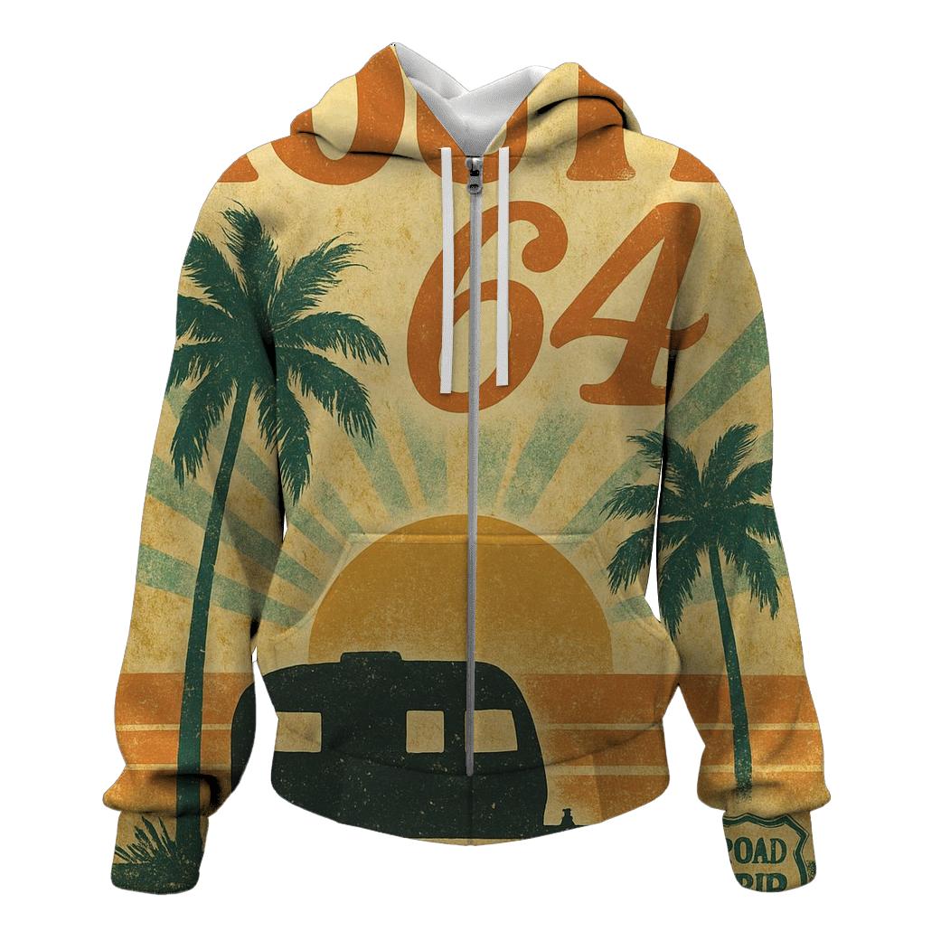 Sunset Route 64 Travel Poster hoodies fashion