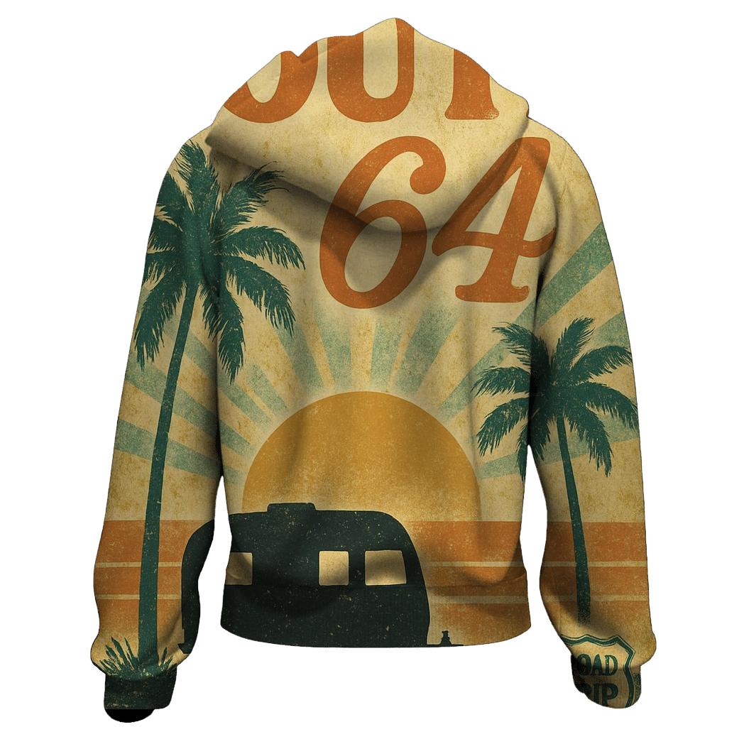 Sunset Route 64 Travel Poster hoodies fashion