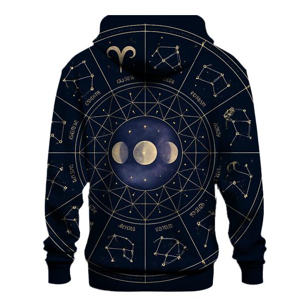 Celestial Zodiac Wheel Mandala hoodie trends
