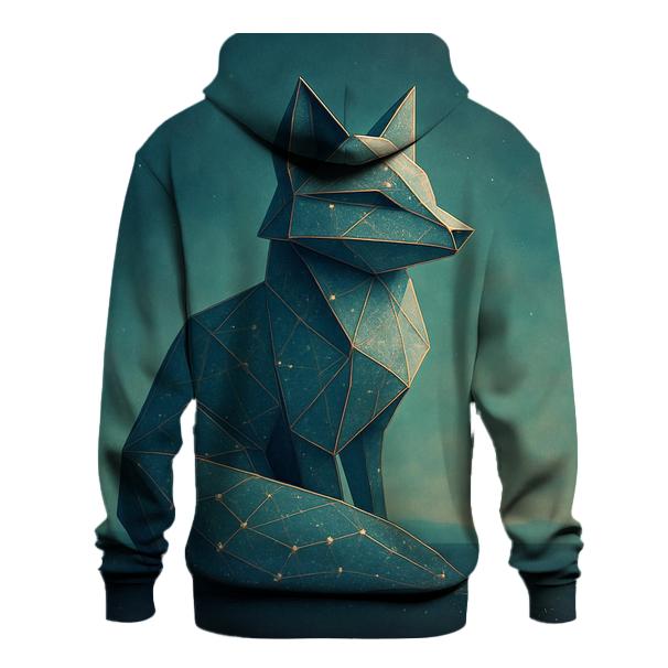 Celestial Origami Fox pullover hoodies