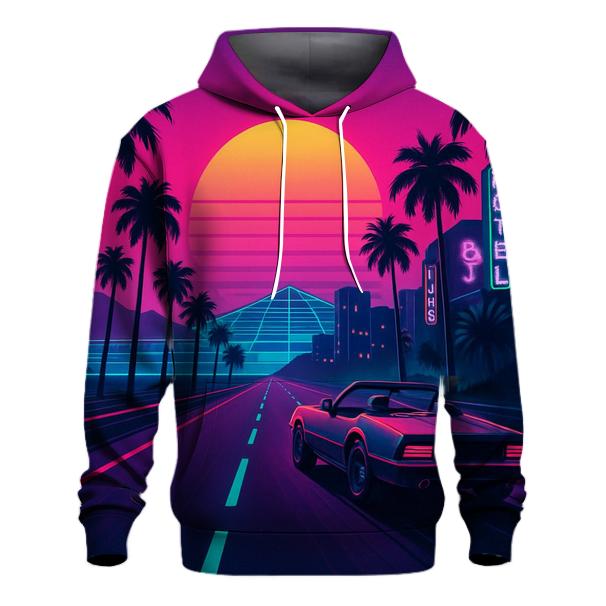 Neon Horizon Roadtrip pullover hoodies