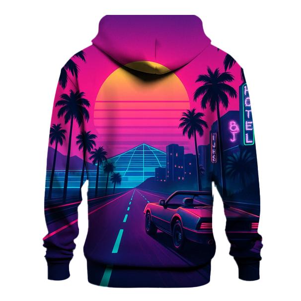 Neon Horizon Roadtrip pullover hoodies