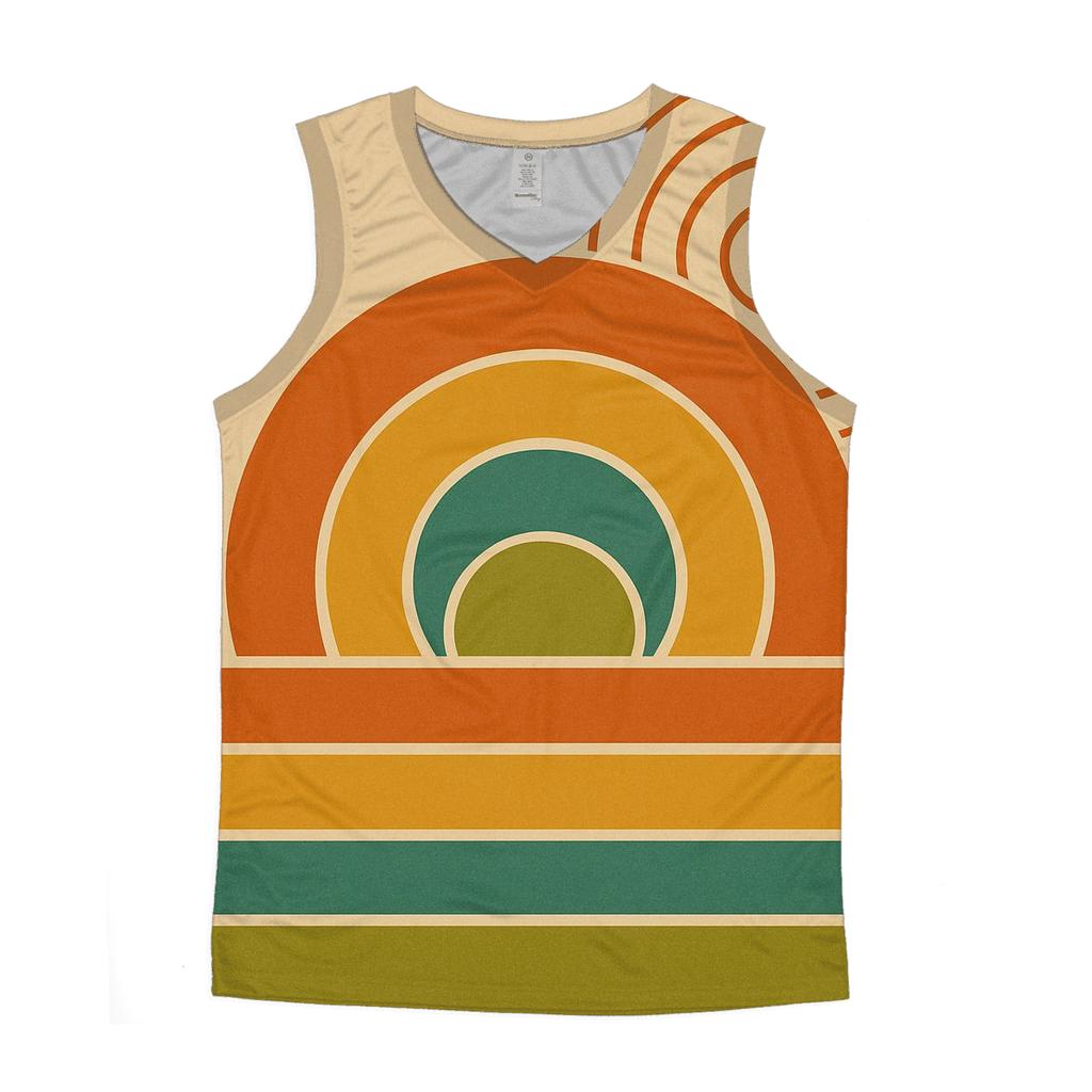 Cosmic Groove Sunset designer workout tanks