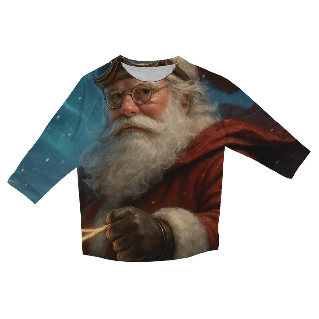 Aurora Sleigh Pilot Santa casual three quarter sleeve shirts