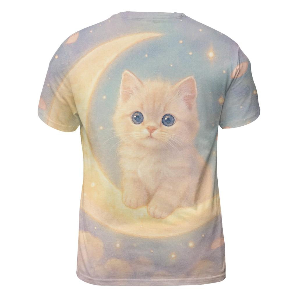 Moonlit Cloud Kitten creative print fashion shirts