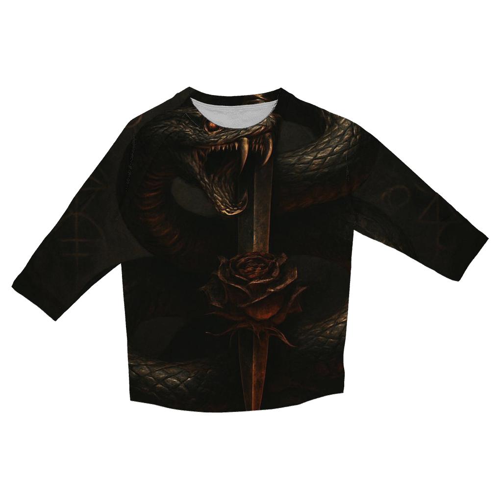 Serpent And Dagger Of The Night Coven designer 3/4 sleeve blouses