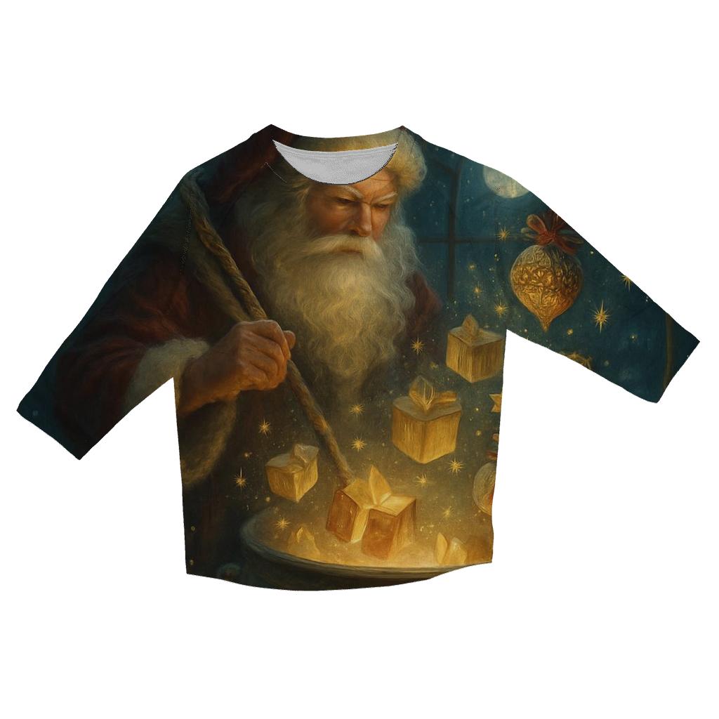 Midnight Gift Alchemist Santa casual three quarter sleeve shirts