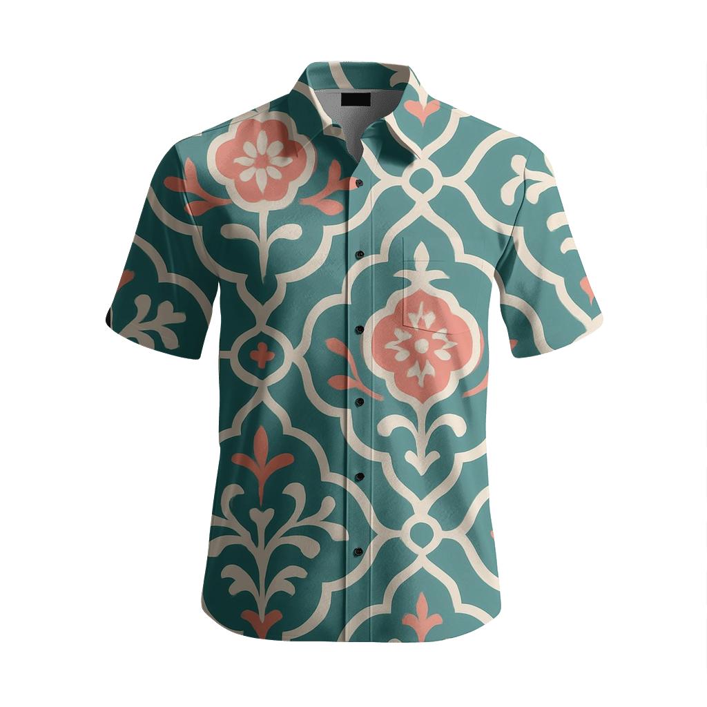 Trellis Botanical Harmony custom embroidered shirts