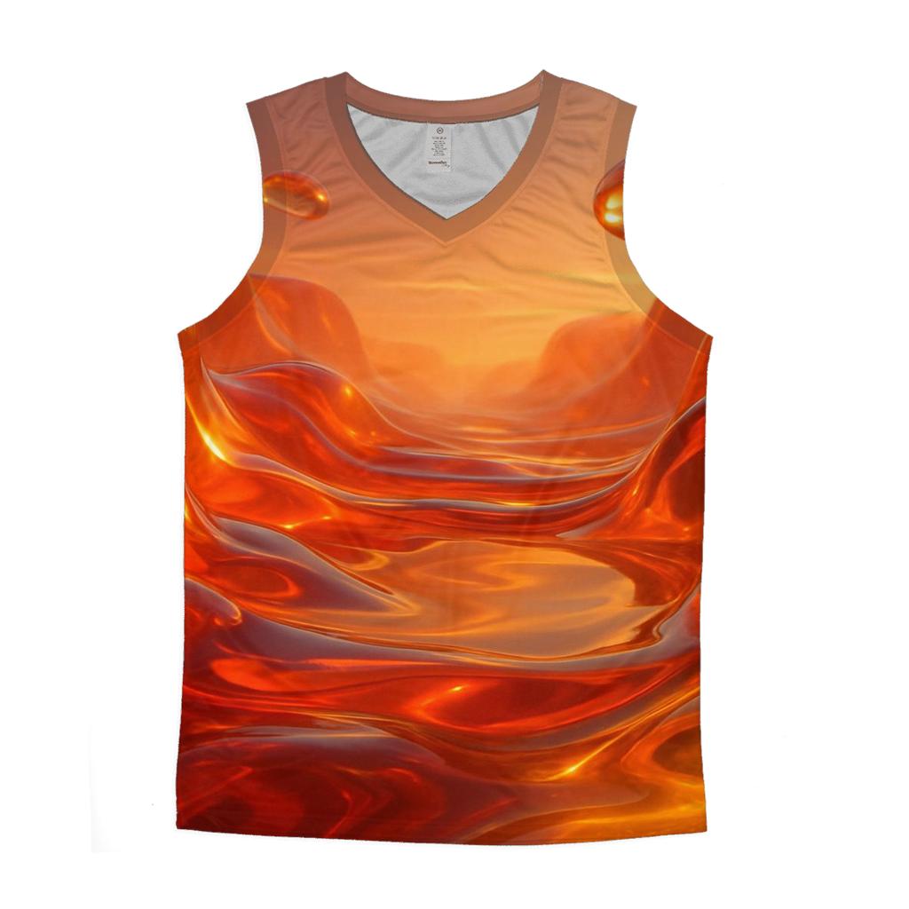 Liquid Sunset Valley graphic print tank tops