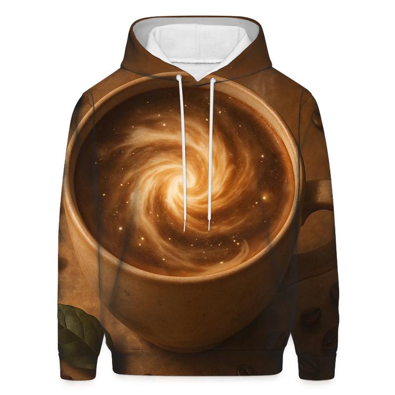 Latte Nebula Bloom zip-up hoodies