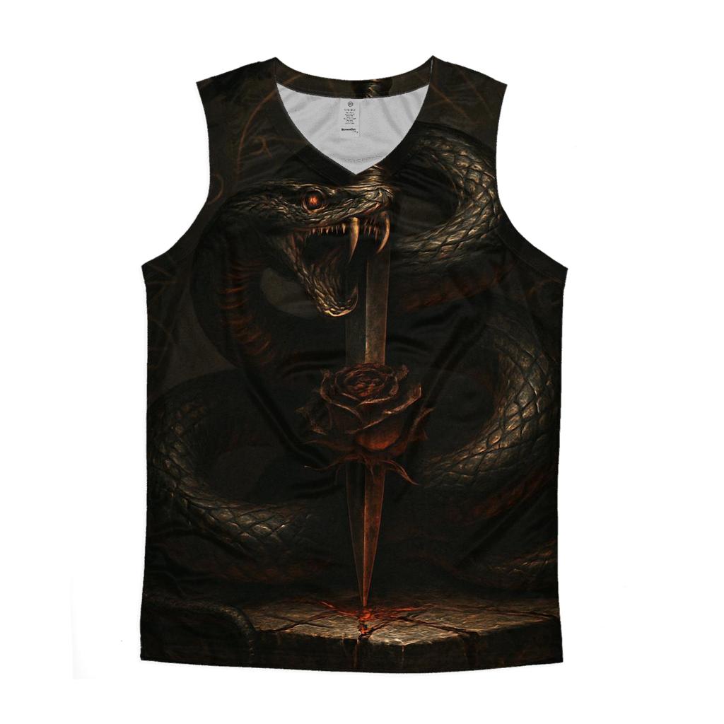Serpent And Dagger Of The Night Coven graphic print tank tops