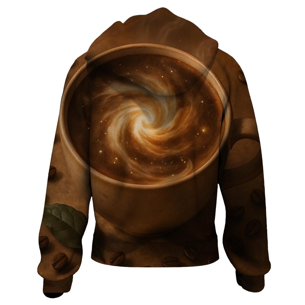Latte Nebula Bloom lightweight hoodies