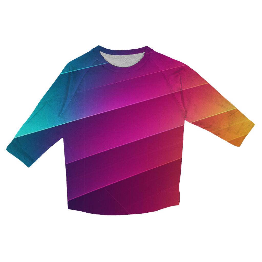 Chromatic Gridflow personalized 3/4 sleeve tees