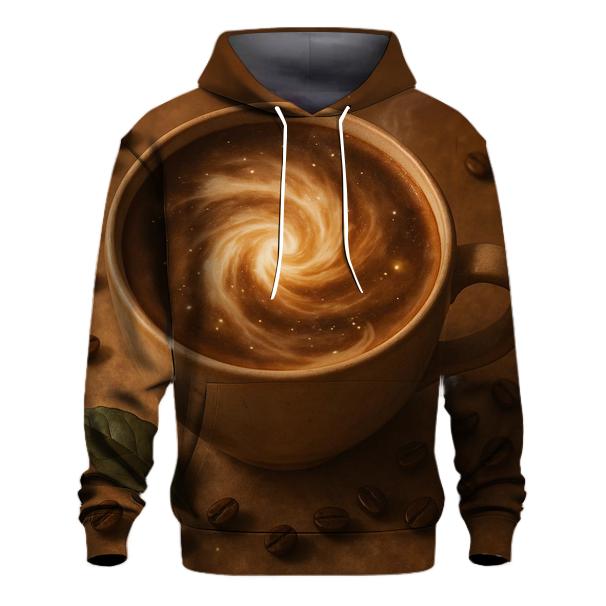 Latte Nebula Bloom zip-up hoodies