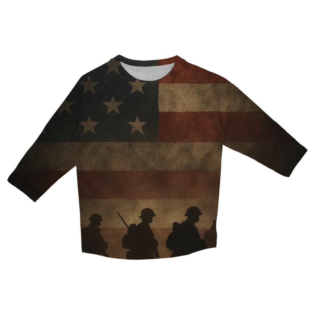 Phantom Platoon Flag cotton quarter sleeve shirts