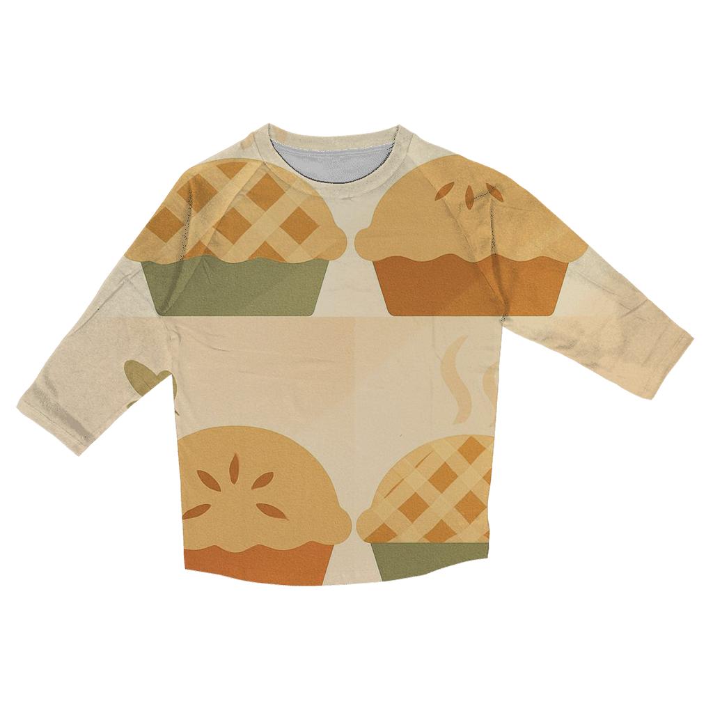 Patchwork Pie Party custom 3/4 sleeve shirts