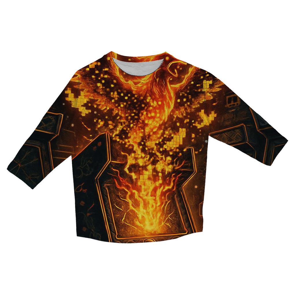 Phoenix Arcade Riot casual three quarter sleeve shirts