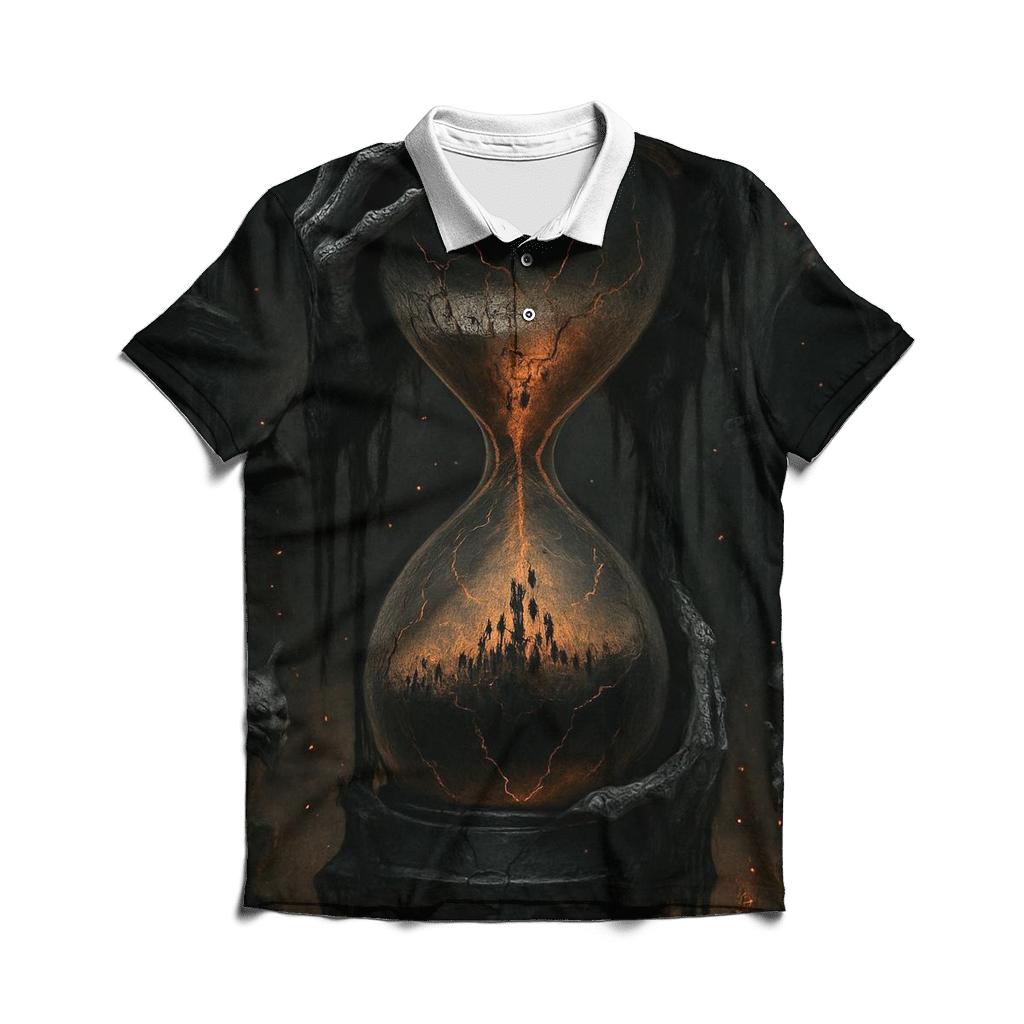 Hourglass Of Souls And Ash custom polo shirts