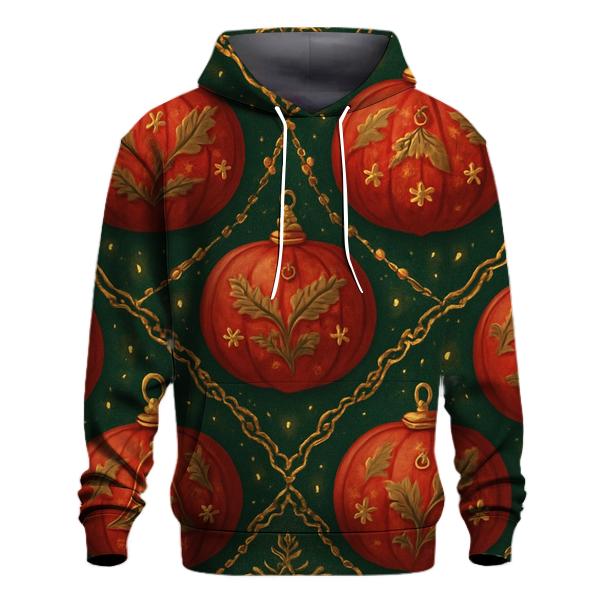 Festive Pumpkin Ornament Tessellation printed hoodies