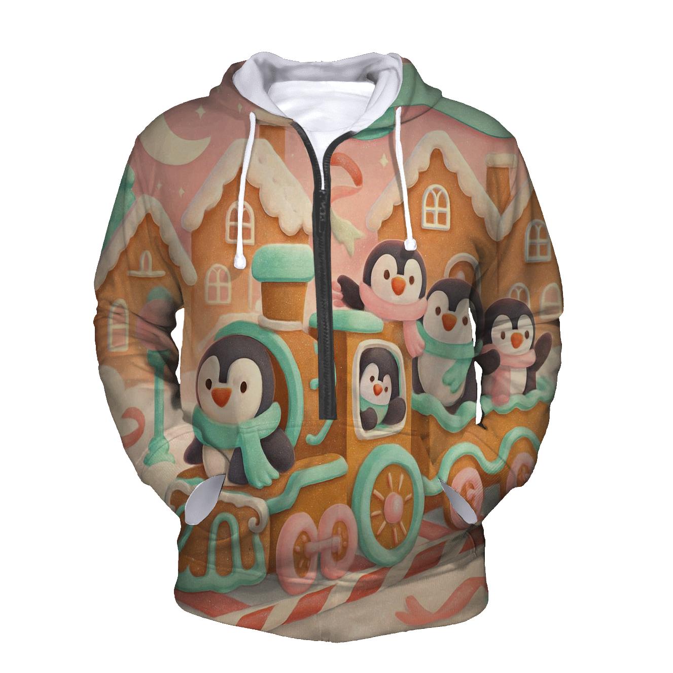 Gingerbread Train Mischief custom hoodies