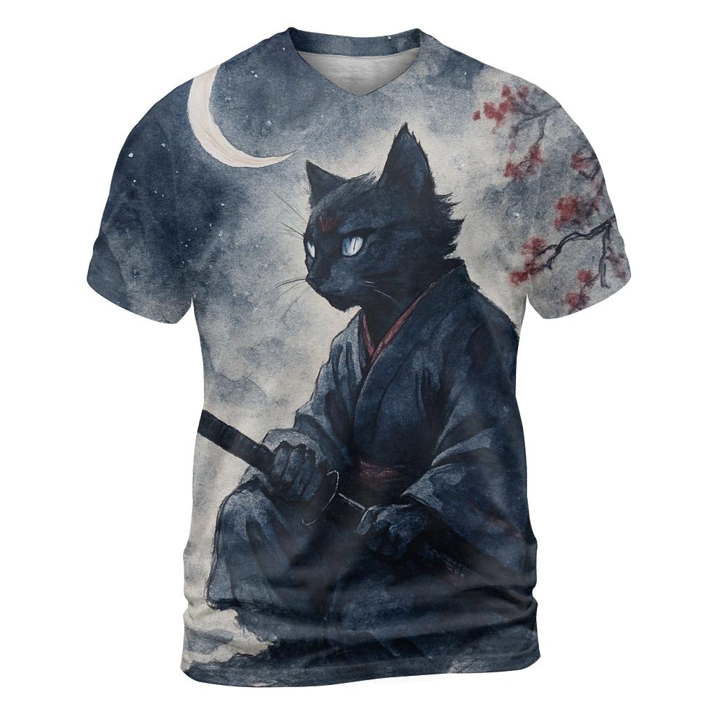 Samurai Moon Guardian designer pattern shirts