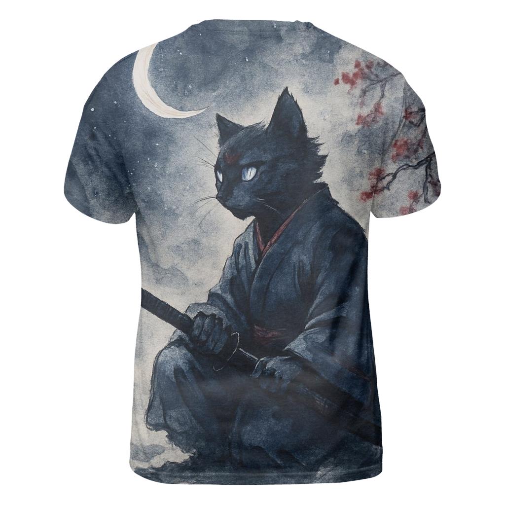 Samurai Moon Guardian designer pattern shirts