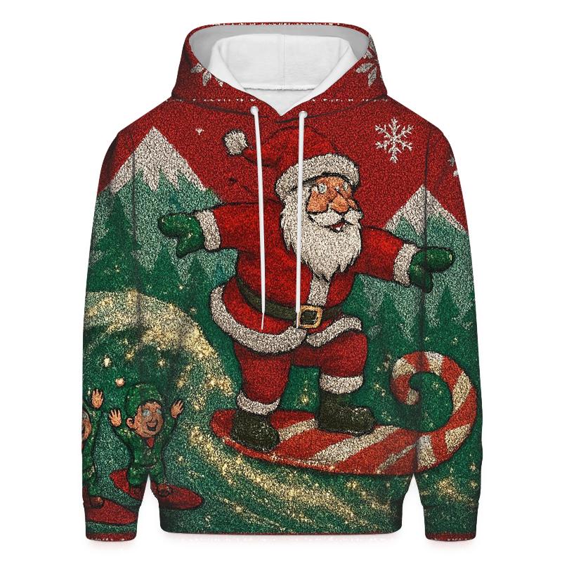 Santa Sleighboard Shuffle heavyweight hoodies