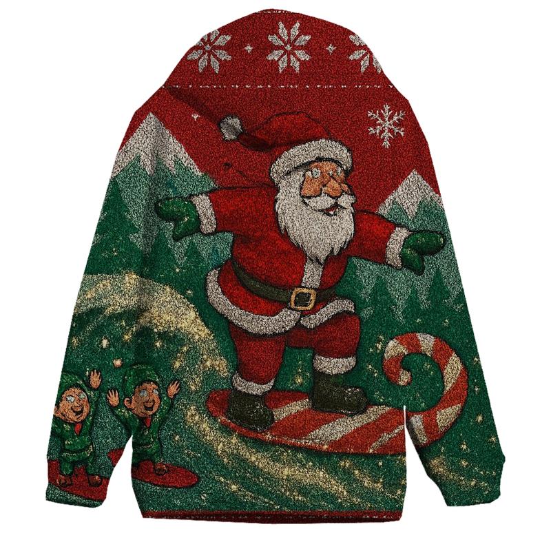 Santa Sleighboard Shuffle heavyweight hoodies