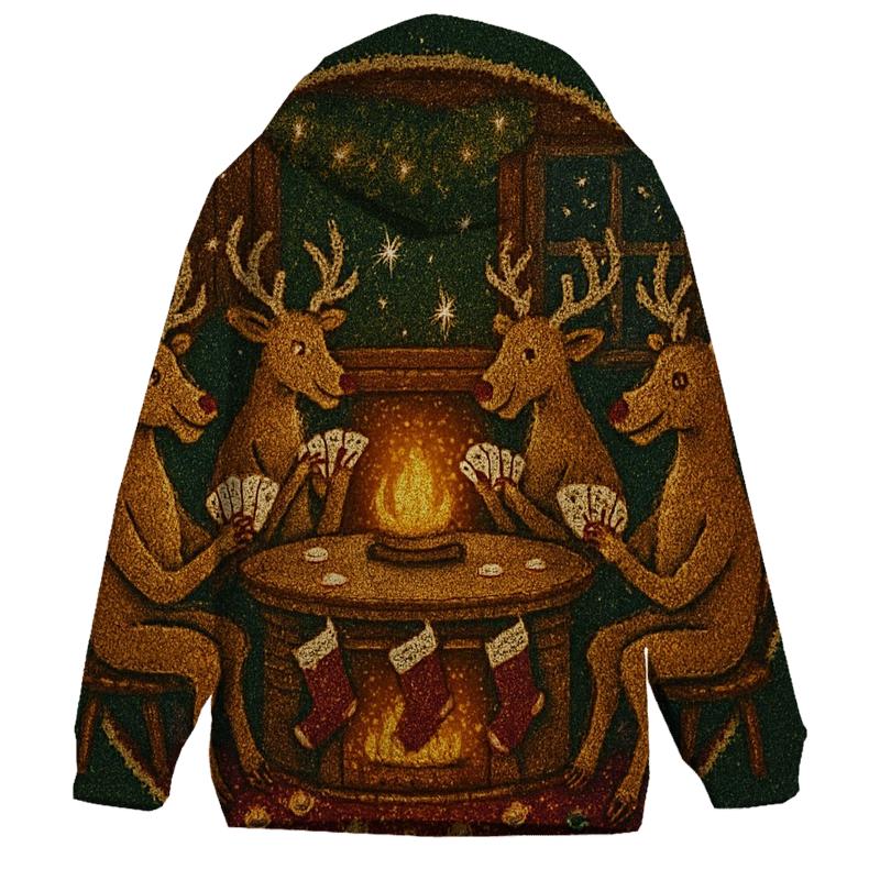 Reindeer Poker Night hoodies fashion