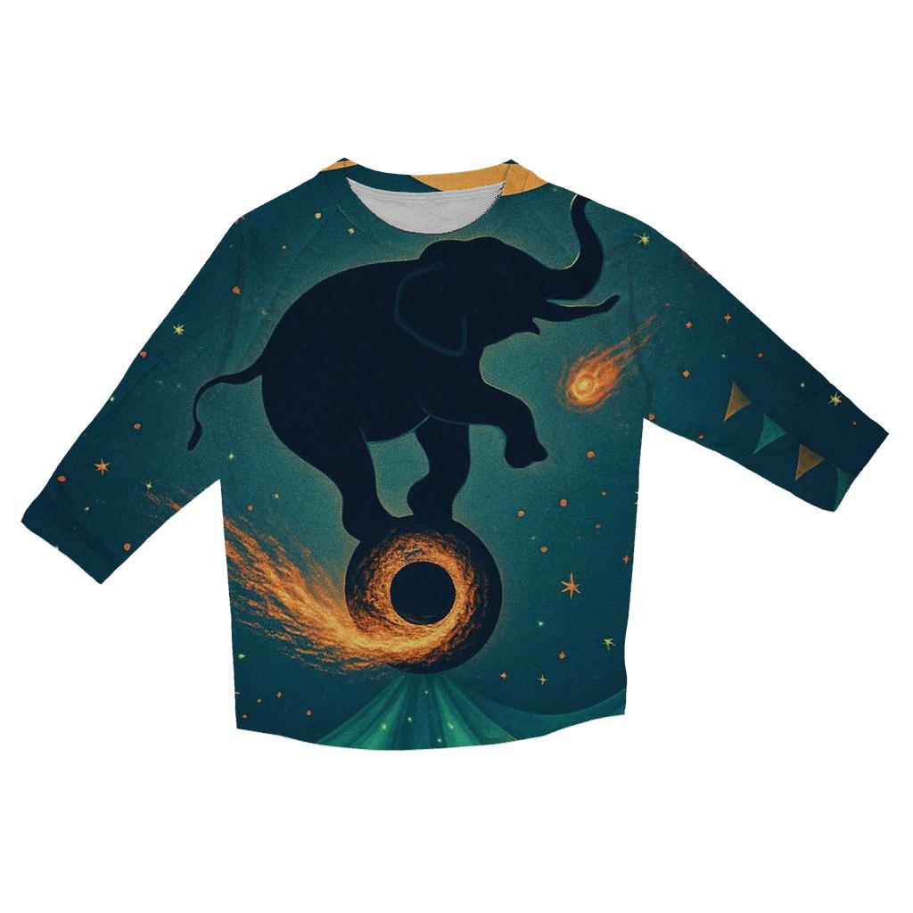 Meteor Circus Elephant casual three quarter sleeve shirts