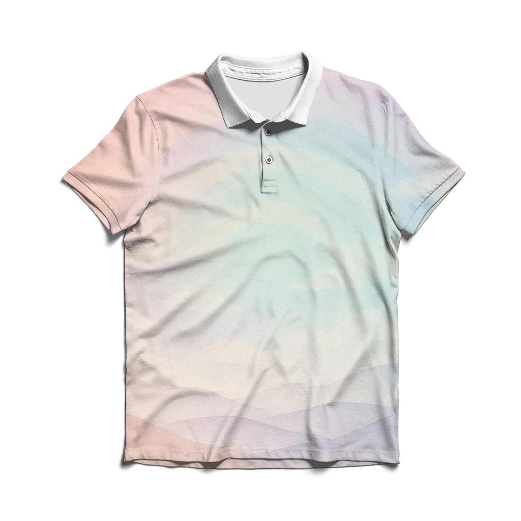 Pastel Mirage embroidered polo tops