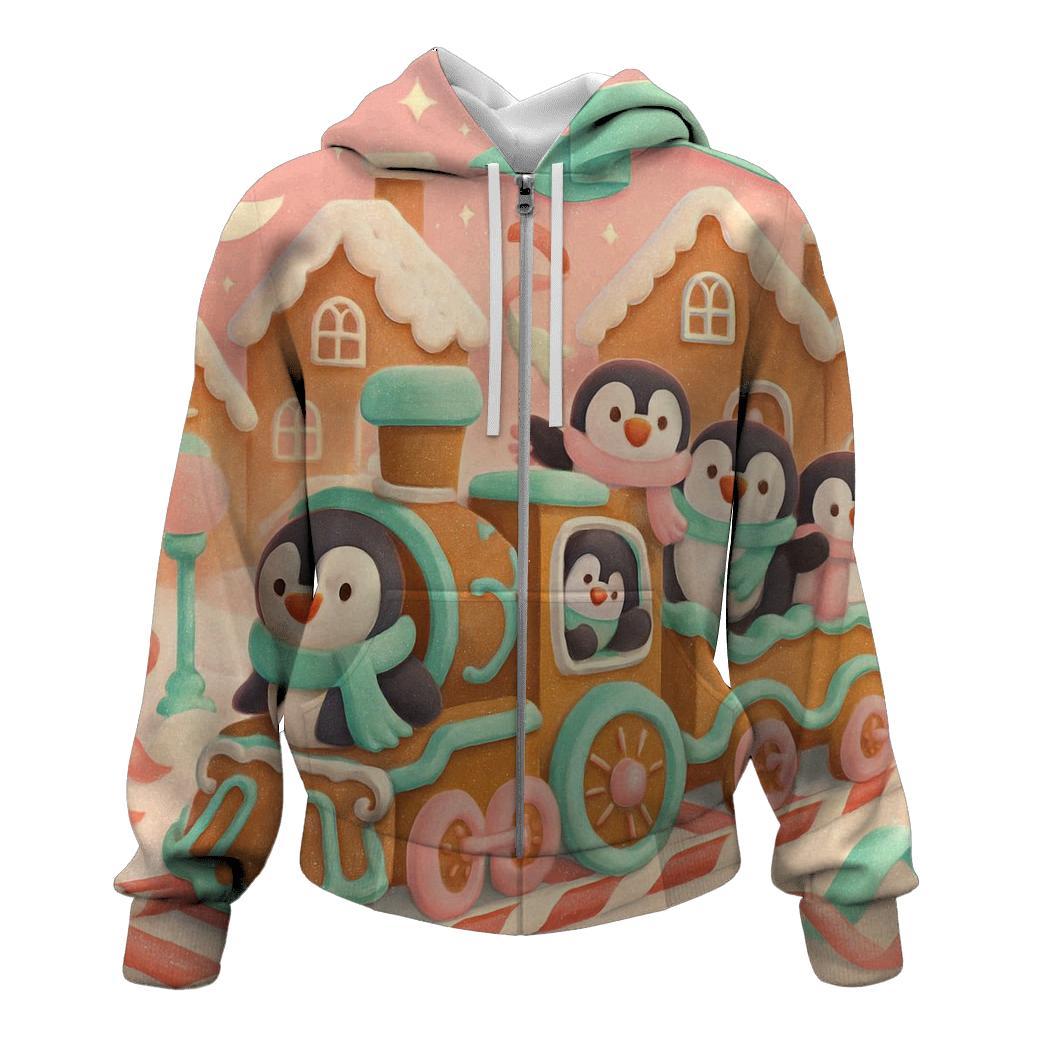 Gingerbread Train Mischief hoodie styles