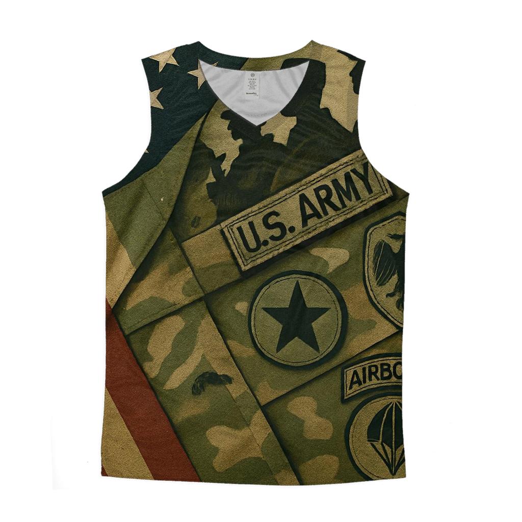 Camouflage Unity Flag sports performance tank tops