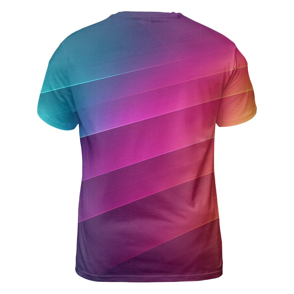 Chromatic Gridflow creative print fashion shirts