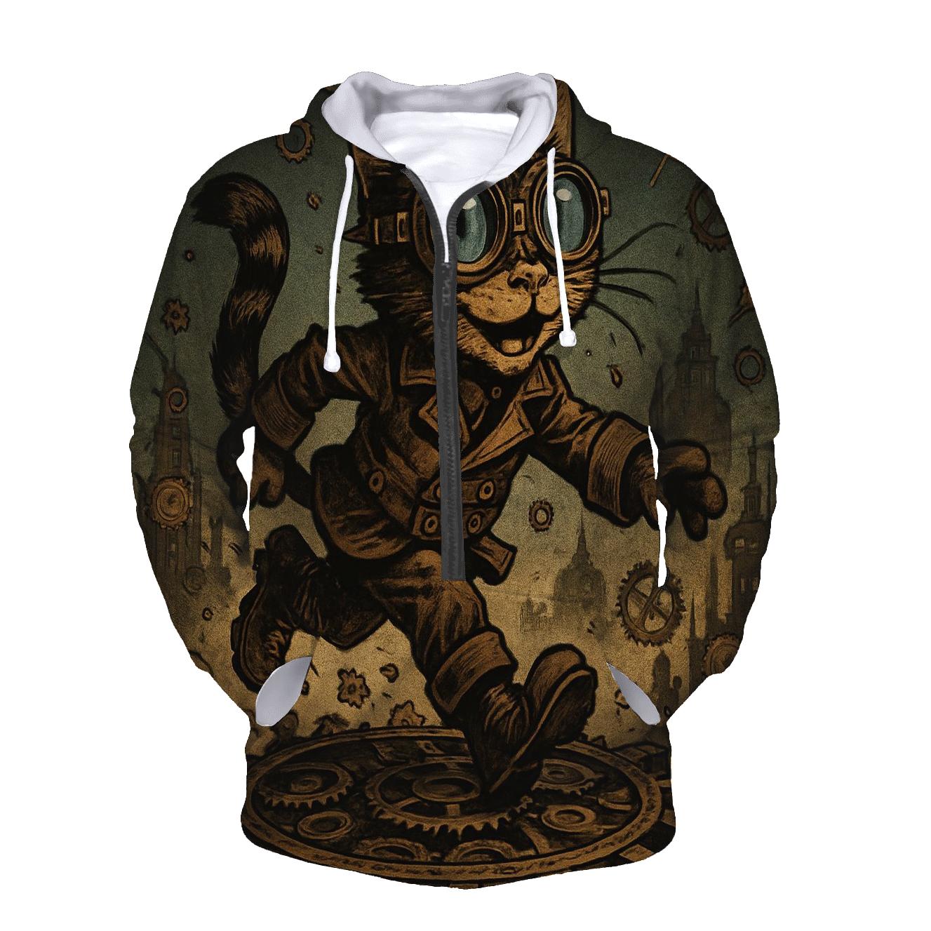 Clockwork Explorer Cat hoodies fashion