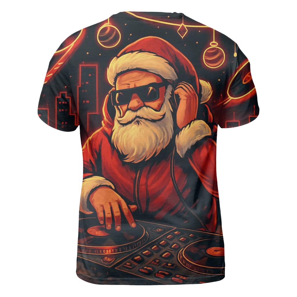 Neon Streetwear Santa DJ designer pattern shirts