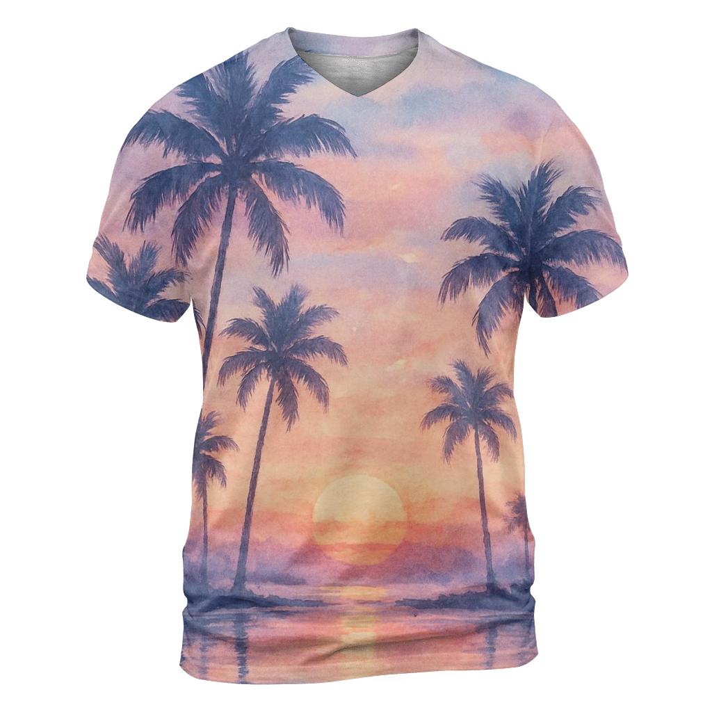 Tropical Echo Horizon statement graphic shirts