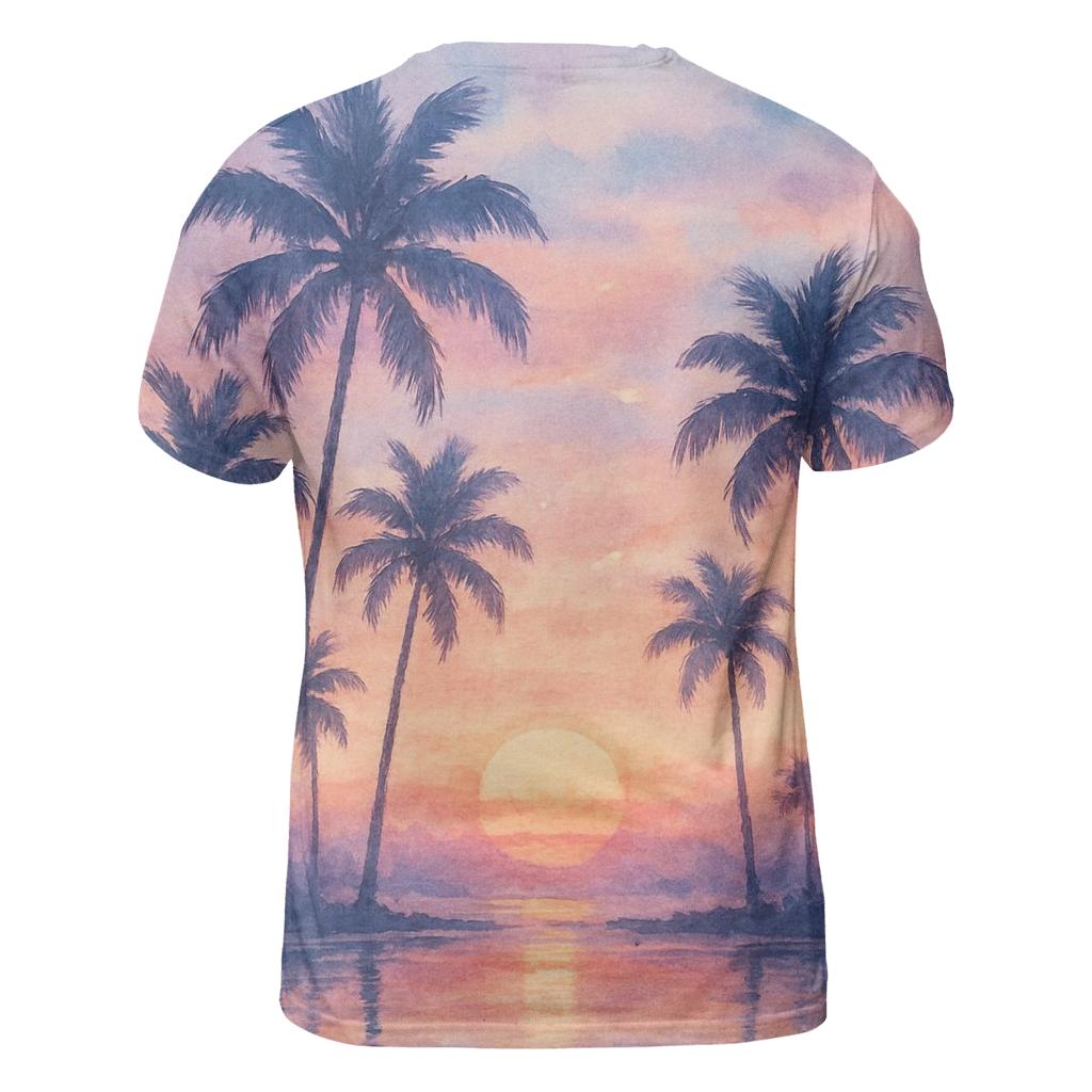 Tropical Echo Horizon statement graphic shirts