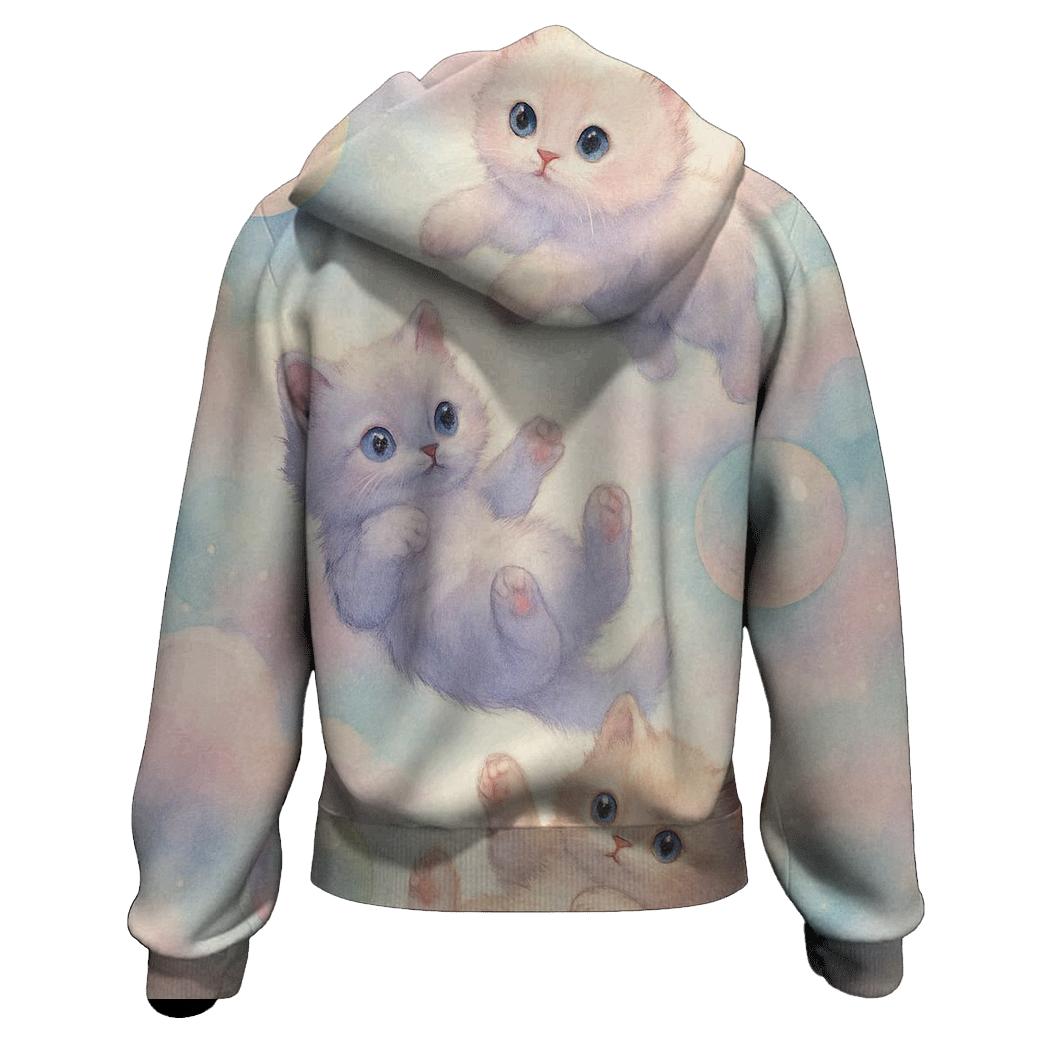 Cotton Candy Cloud Kittens pullover hoodies
